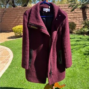 Calvin Klein Deep Burgundy Teddy Jacket
